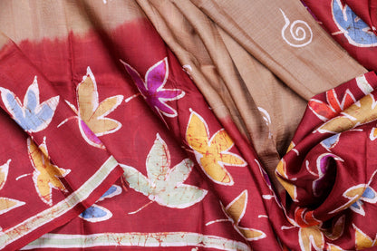 Handpainted Batik Silk Saree - PB 02 - Batik Silk - Panjavarnam PB 01