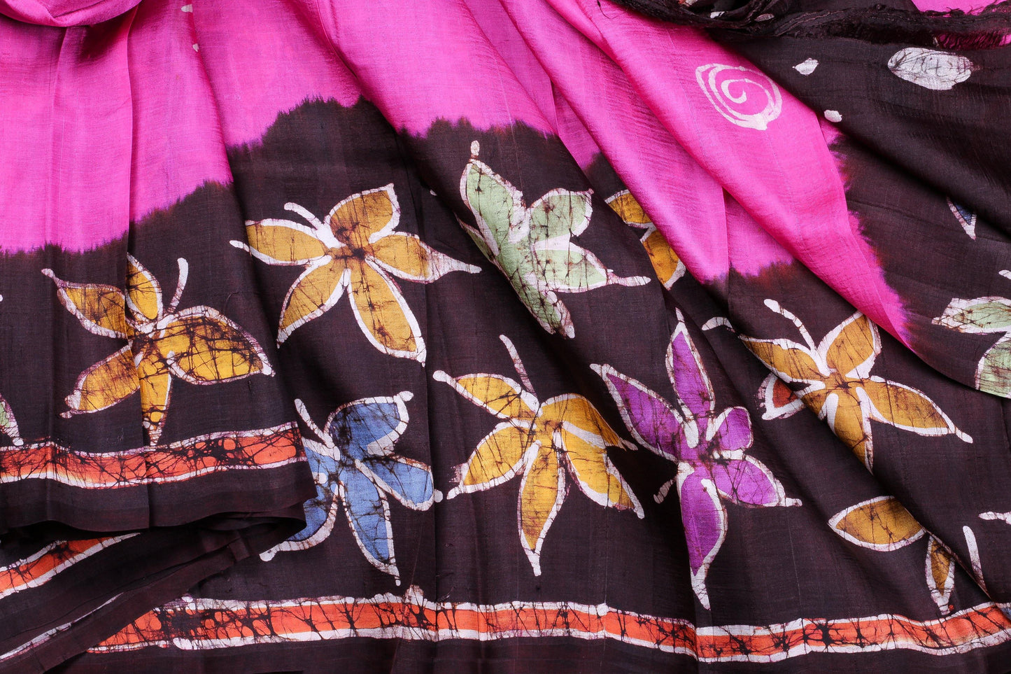 Handpainted Batik Silk Saree - PB 07 - Batik Silk - Panjavarnam