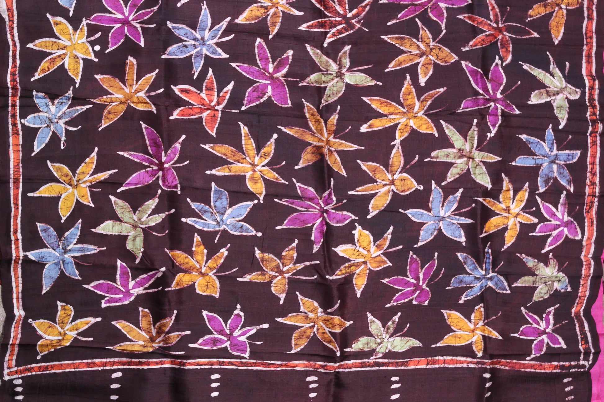 Handpainted Batik Silk Saree - PB 07 - Batik Silk - Panjavarnam