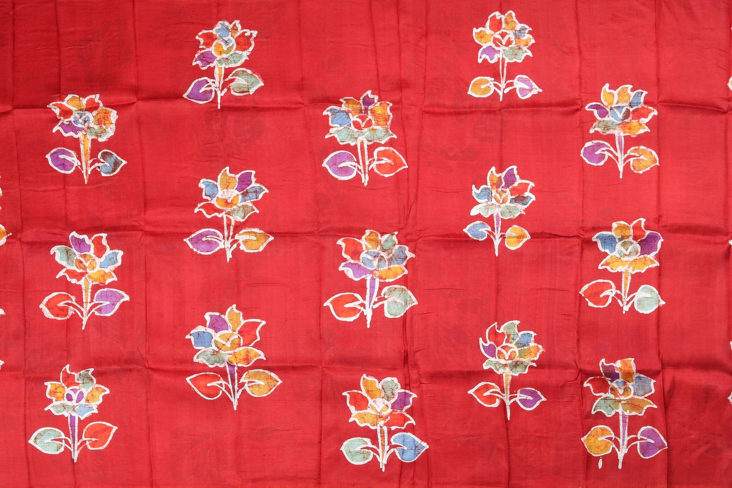 Handpainted Batik Silk Saree - PB 09 - Batik Silk - Panjavarnam