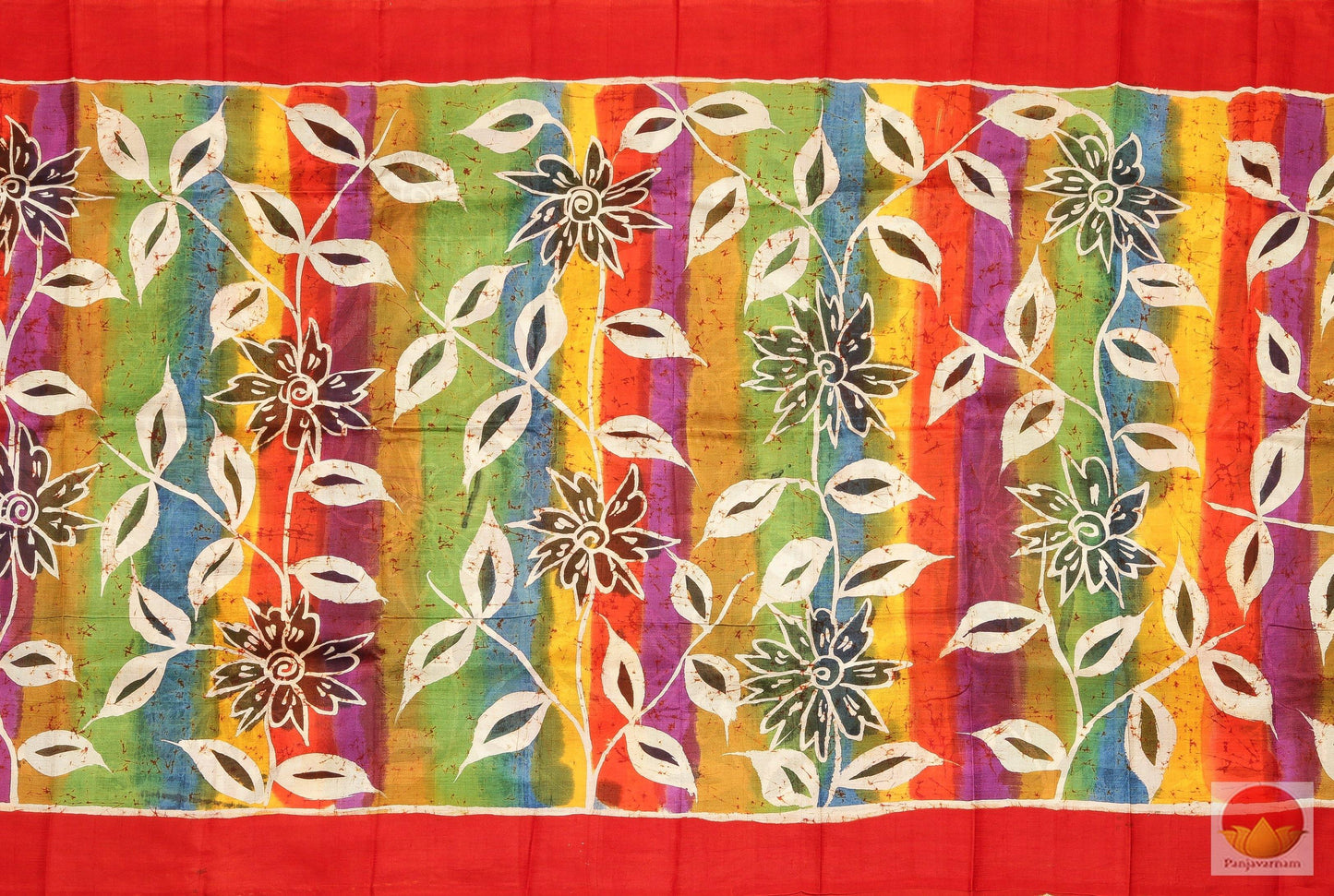 Handpainted Batik Silk Saree - PB 141 - Archives - Batik Silk - Panjavarnam