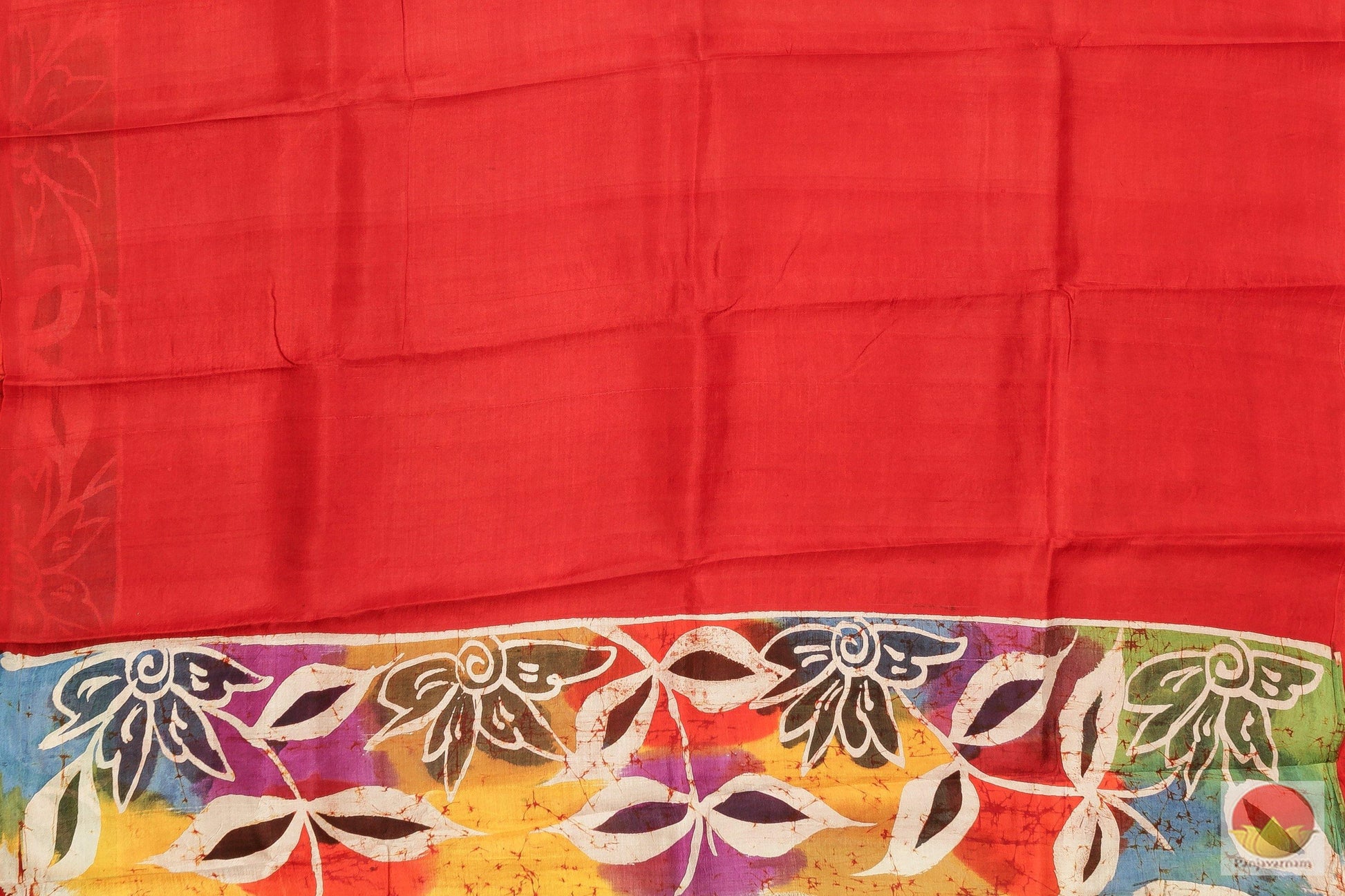 Handpainted Batik Silk Saree - PB 141 - Archives - Batik Silk - Panjavarnam
