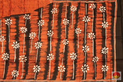 Handpainted Batik Silk Saree - PB 142 - Archives - Batik Silk - Panjavarnam
