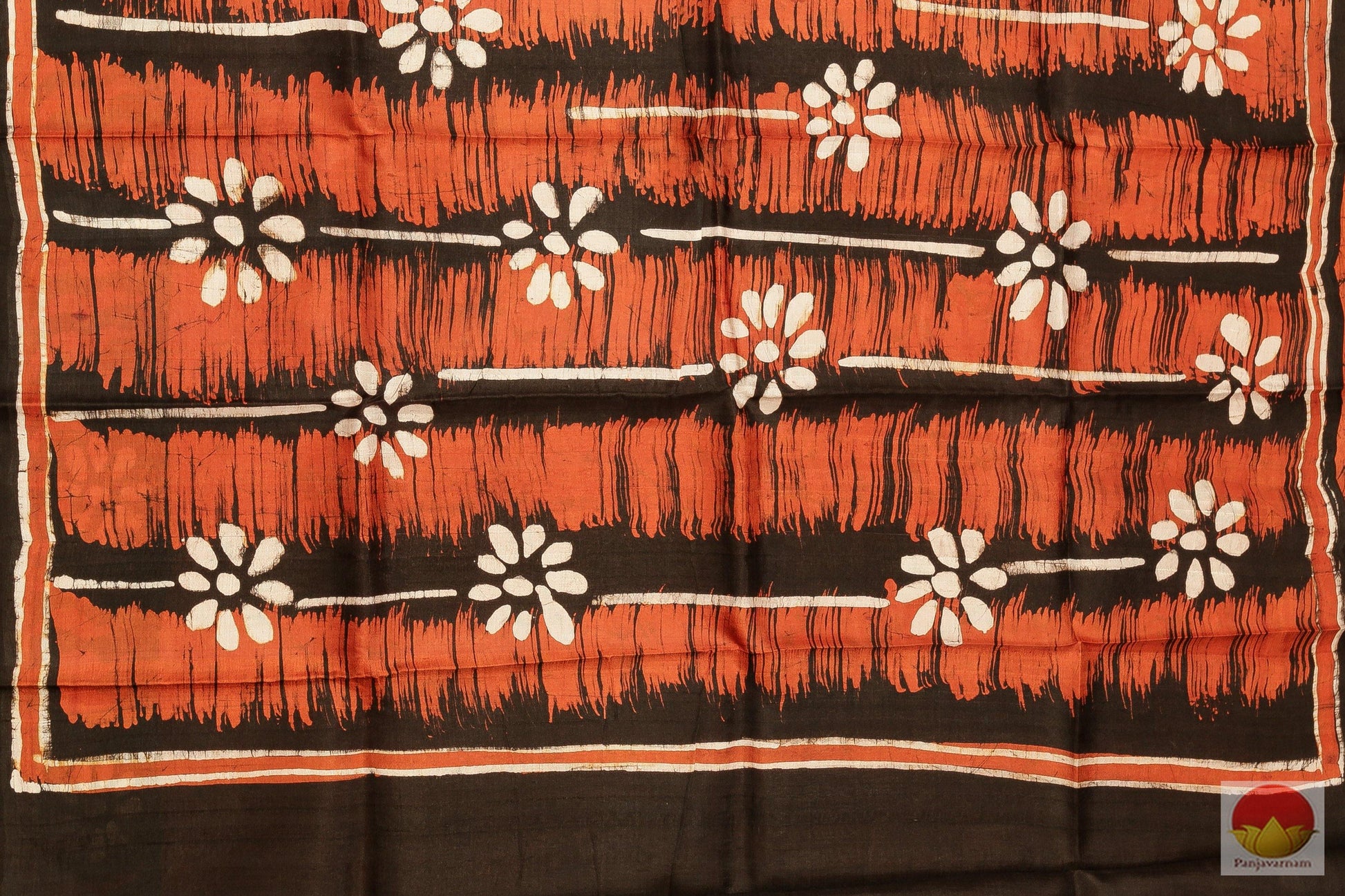 Handpainted Batik Silk Saree - PB 142 - Archives - Batik Silk - Panjavarnam