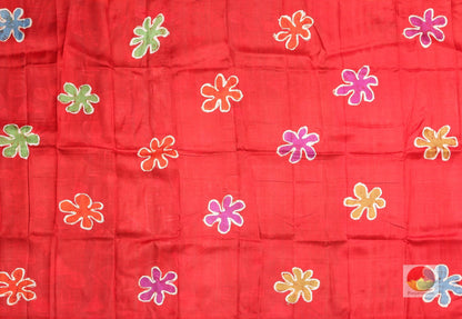 Handpainted Batik Silk Saree - PB 62 - Batik Silk - Panjavarnam