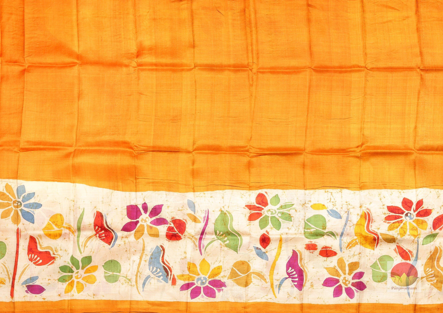 Handpainted Batik Silk Saree - PB 76 - Batik Silk - Panjavarnam PB 75