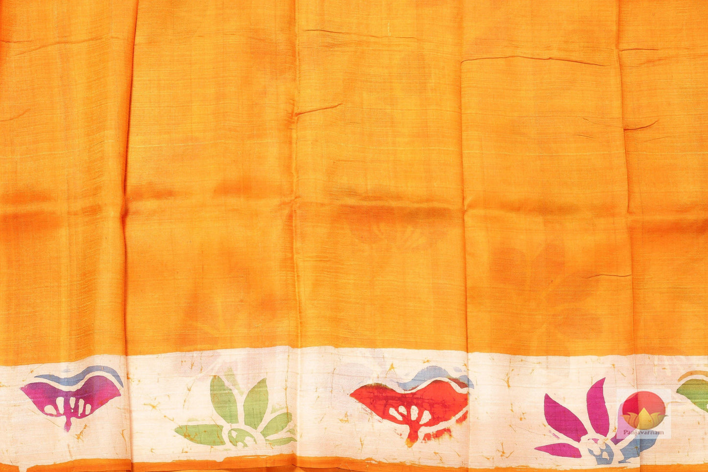 Handpainted Batik Silk Saree - PB 76 - Batik Silk - Panjavarnam PB 75