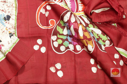 Handpainted Batik Silk Saree - PB 78 - Batik Silk - Panjavarnam