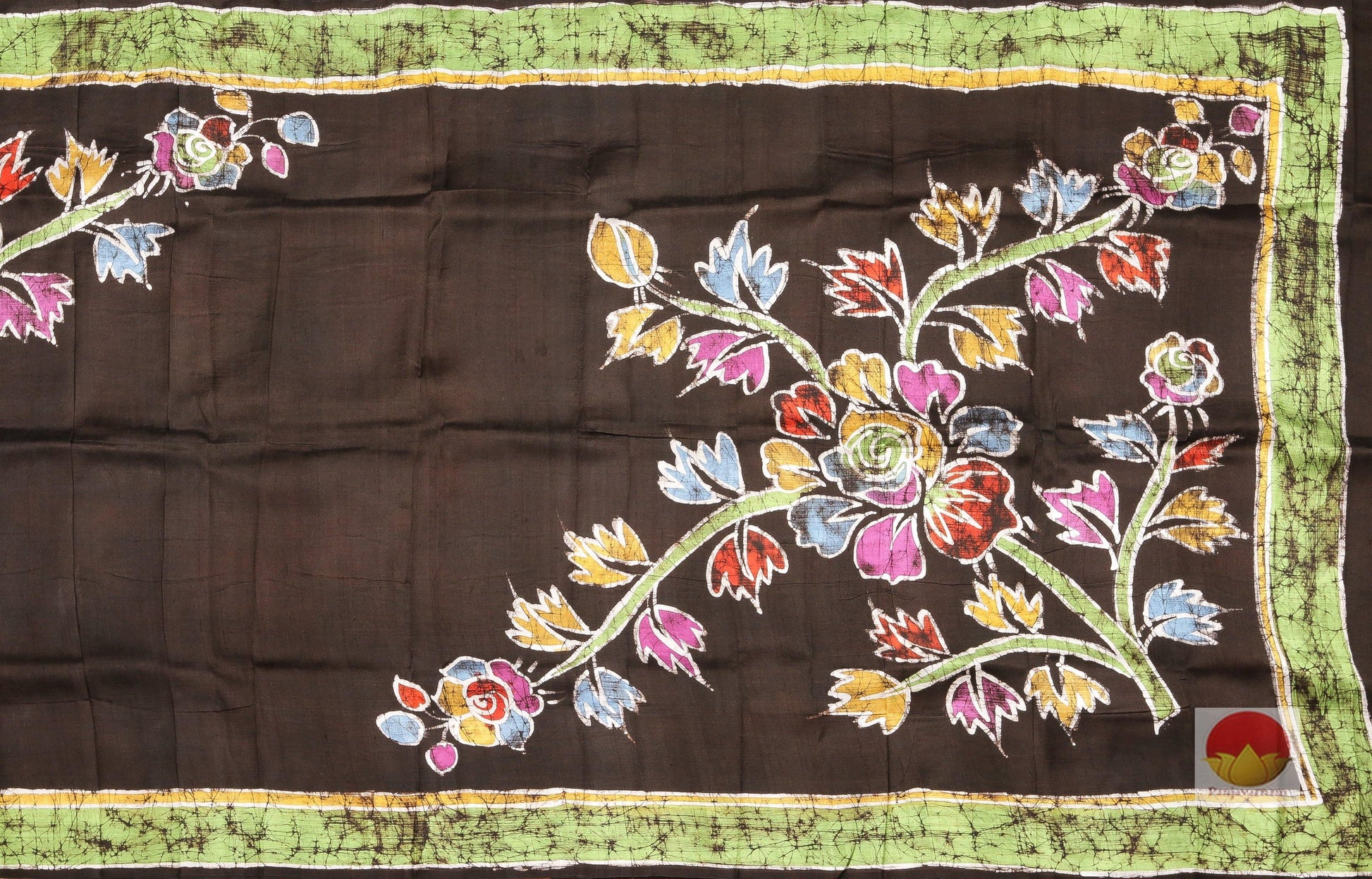 Handpainted Batik Silk Saree - PB 90 - Batik Silk - Panjavarnam PB 90