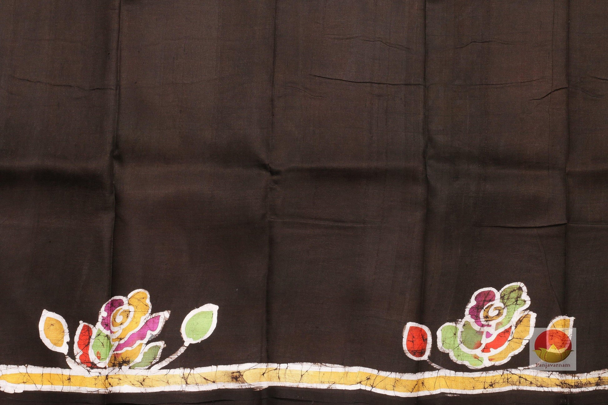 Handpainted Batik Silk Saree - PB 90 - Batik Silk - Panjavarnam PB 90