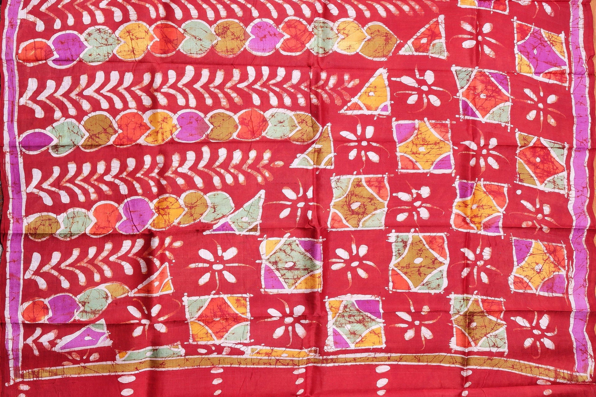Handpainted Batik Silk Saree - PB06 - Batik Silk - Panjavarnam