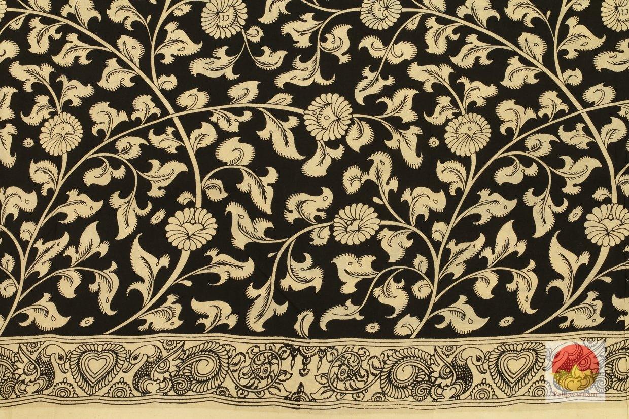Handpainted Kalamakari Silk Saree - Organic Dyes - PKM 319 - Archives - Kalamkari Silk - Panjavarnam