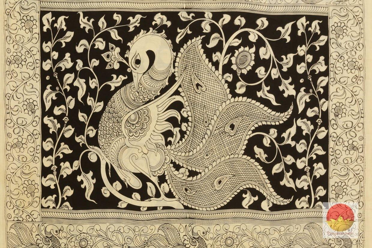 Handpainted Kalamakari Silk Saree - Organic Dyes - PKM 327 - Archives - Silk Cotton - Panjavarnam