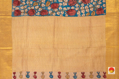 Handpainted Kalamkari Kanchipuram Silk Saree - Organic Dyes- Pure Silk - PKK 03 - Archives - Kalamkari Silk - Panjavarnam