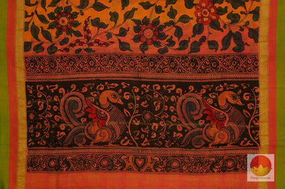 Handpainted Kalamkari Kanchipuram Silk Saree - PKD 400 - Archives - Kalamkari Silk - Panjavarnam