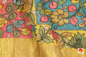 Handpainted Kalamkari Kanchipuram Silk Saree - Pure Zari - PKK 11 - Silk Sari - Panjavarnam PKK 11