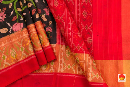 Handpainted Kalamkari Kanchipuram Silk Saree - Pure Zari - PV NYC 02 - Kalamkari Silk - Panjavarnam
