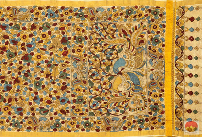 Handpainted Kalamkari Silk Cotton Saree -KSC - 201 Archives - Kalamkari Silk - Panjavarnam