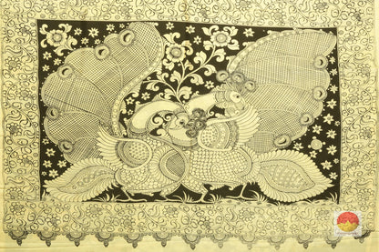 Handpainted Kalamkari Silk Saree - Organic Colours - PKM 169 Archives - Kalamkari Silk - Panjavarnam