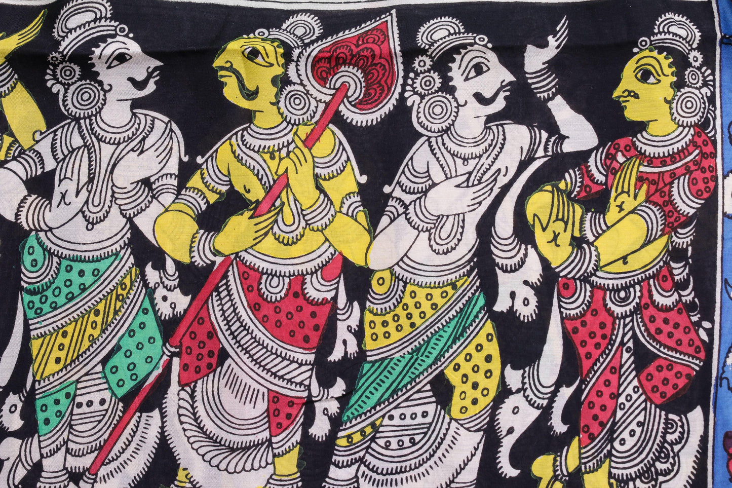 Handpainted Kalamkari Silk Saree - Organic Colours - PKM 80 Archives - Kalamkari Silk - Panjavarnam