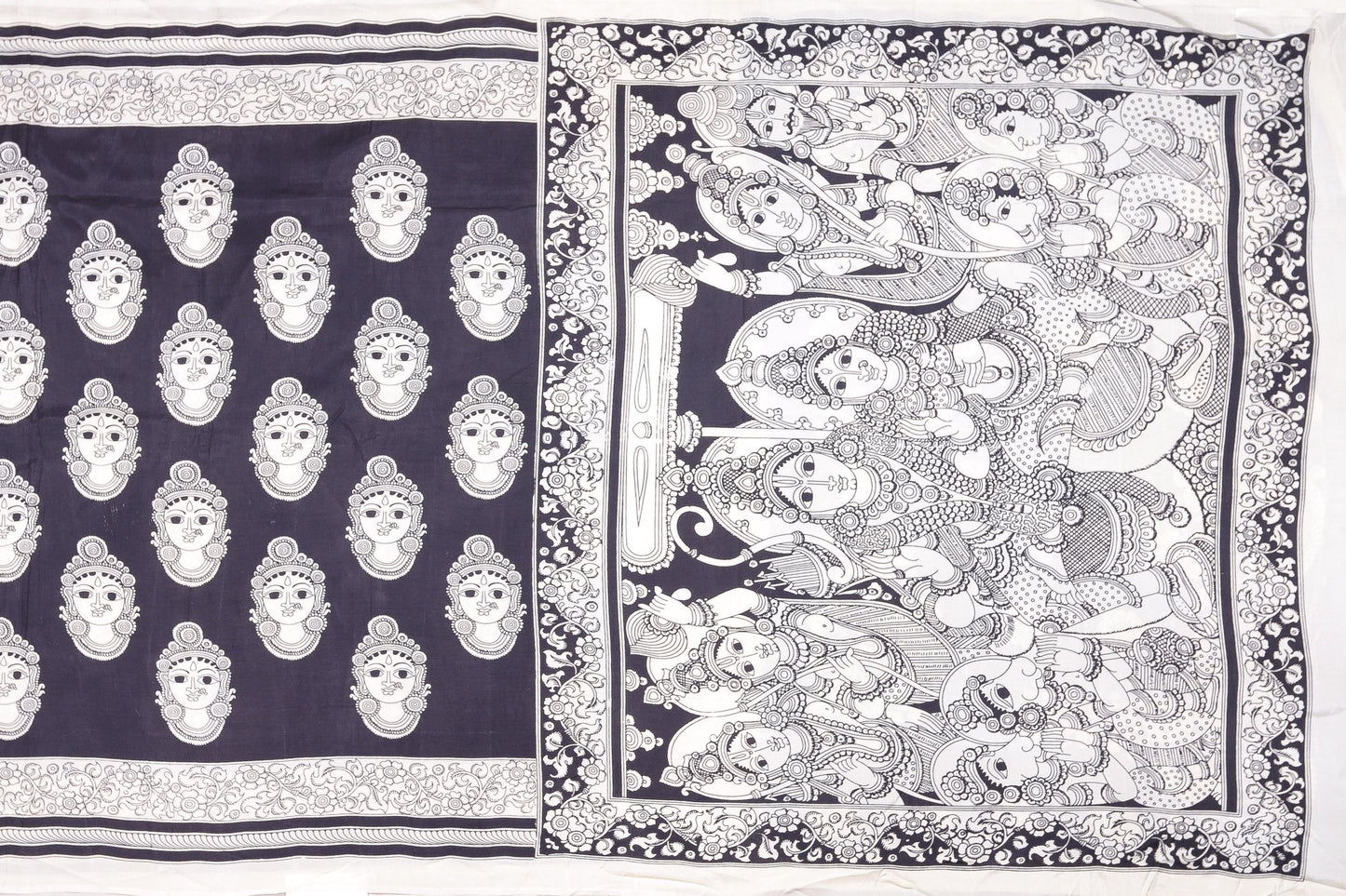 Handpainted Kalamkari Silk Saree - Organic Colours - PKM 83 Archives - Kalamkari Silk - Panjavarnam