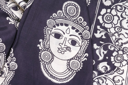 Handpainted Kalamkari Silk Saree - Organic Colours - PKM 83 Archives - Kalamkari Silk - Panjavarnam