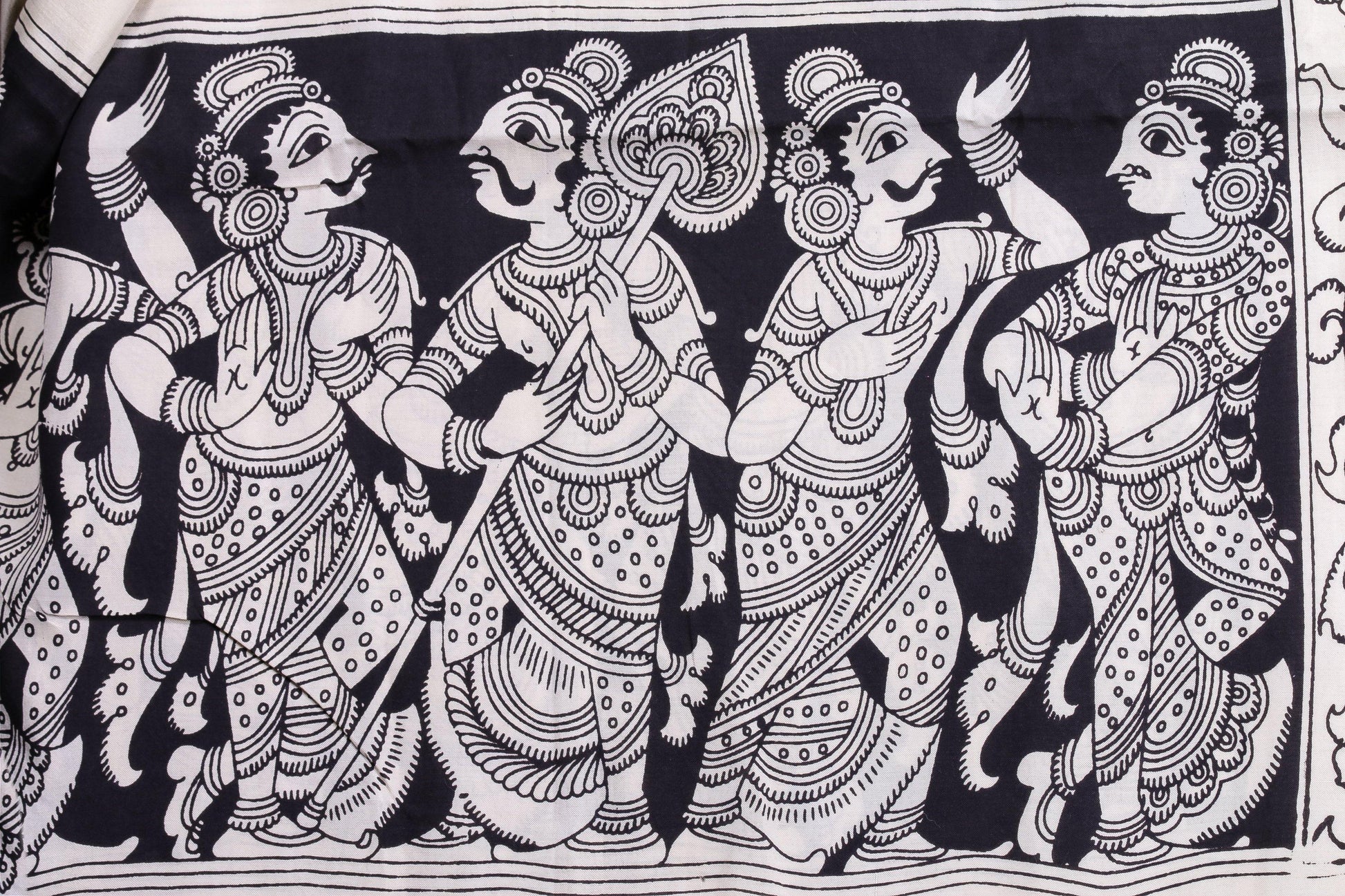 Handpainted Kalamkari Silk Saree - Organic Colours - PKM 85 Archives - Kalamkari Silk - Panjavarnam