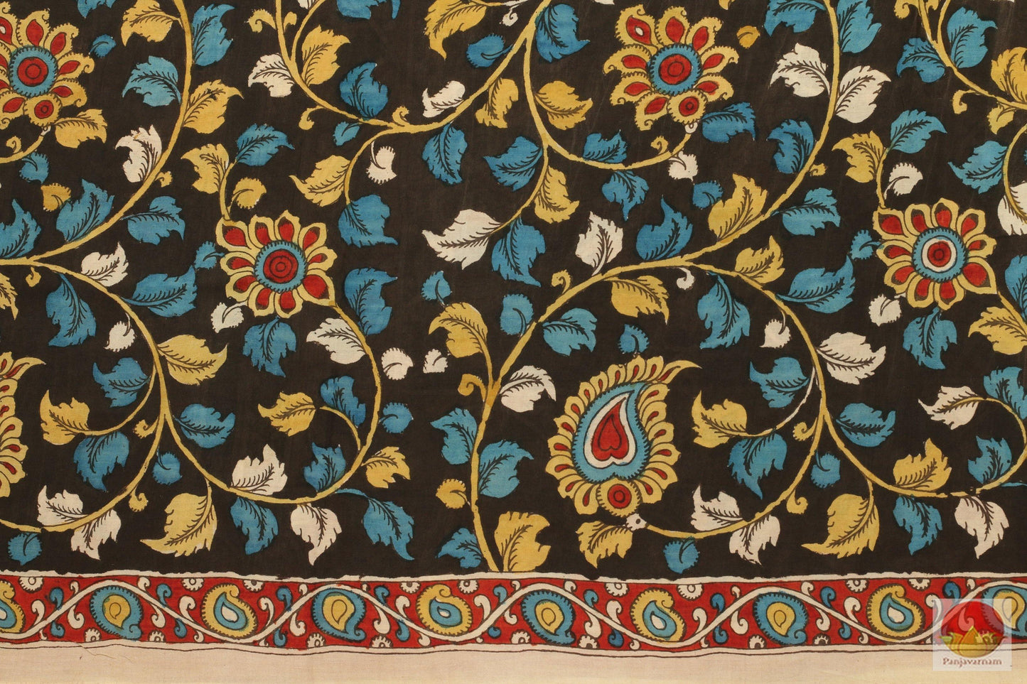 Handpainted Kalamkari Silk Saree - organic Dyes -Handpainted - PKBD 208 Archives - Kalamkari Silk - Panjavarnam