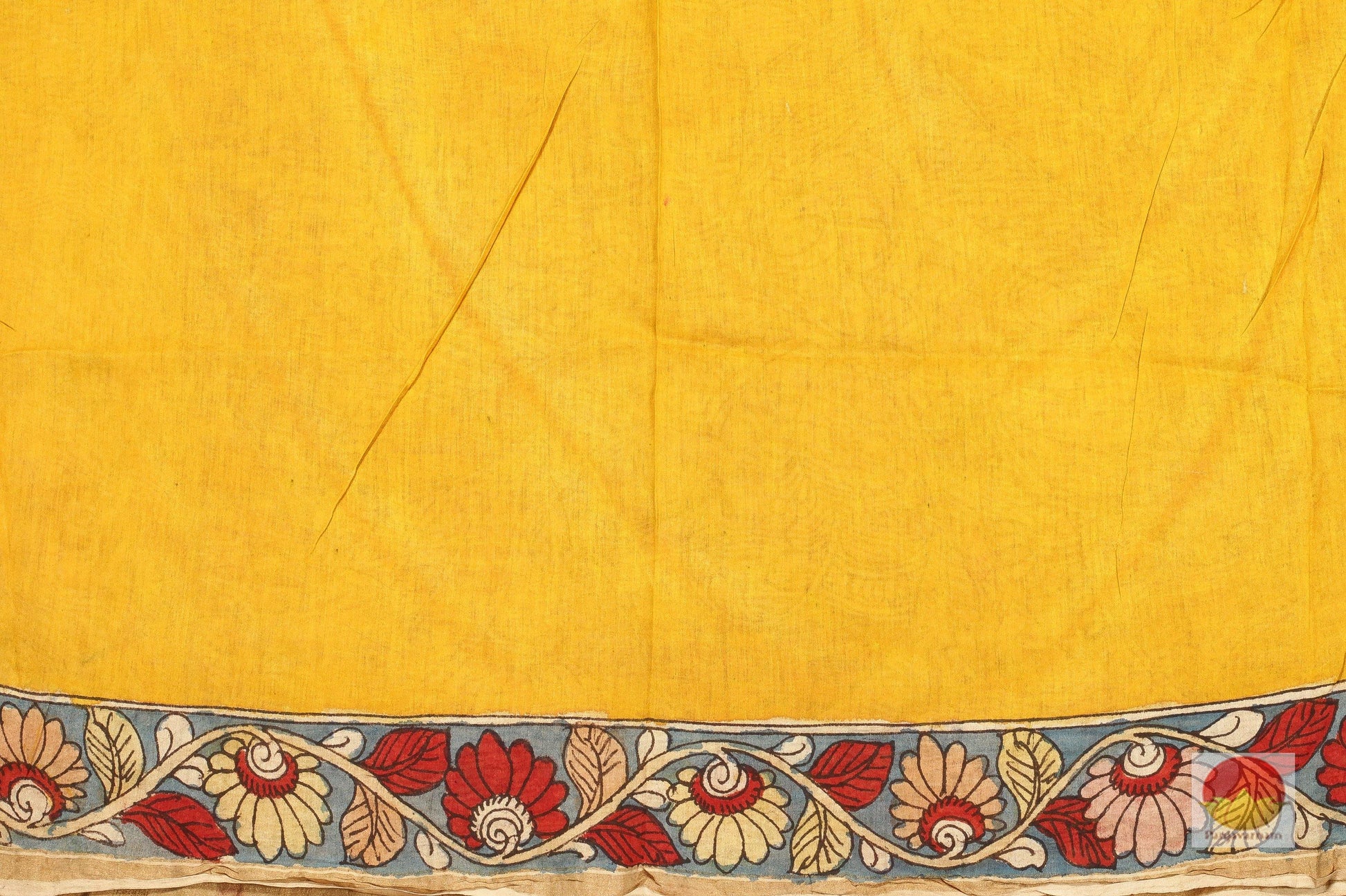 Handpainted Kalamkari Silk Saree - Organic Dyes -Handpainted - PKD 147 Archives - Kalamkari Silk - Panjavarnam