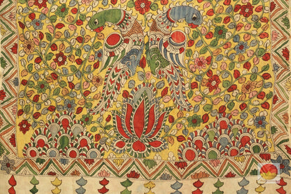 Handpainted Kalamkari Silk Saree - Organic Dyes -Handpainted - PKD 151 Archives - Kalamkari Silk - Panjavarnam