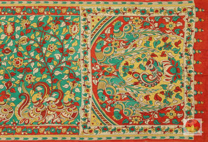 Handpainted Kalamkari Silk Saree - organic Dyes - PKBD 207 Archives - Kalamkari Silk - Panjavarnam