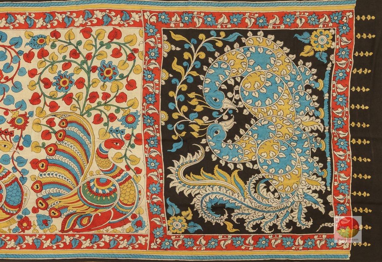 Handpainted Kalamkari Silk Saree - Organic Dyes - PKBD 214 Archives - Kalamkari Silk - Panjavarnam