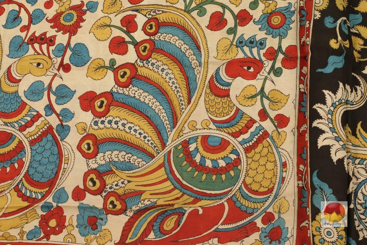 Handpainted Kalamkari Silk Saree - Organic Dyes - PKBD 214 Archives - Kalamkari Silk - Panjavarnam