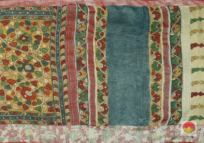 Handpainted Kalamkari Silk Saree - Organic Dyes - PKD 149 Archives - Kalamkari Silk - Panjavarnam