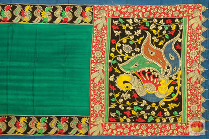 Handpainted Kalamkari Silk Saree - Organic Dyes - PKM 174 Archives - Kalamkari Silk - Panjavarnam