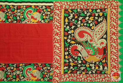 Handpainted Kalamkari Silk Saree - Organic Dyes - PKM 183 Archives - Kalamkari Silk - Panjavarnam