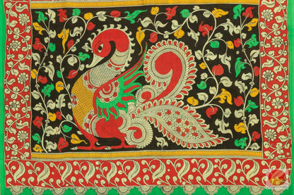 Handpainted Kalamkari Silk Saree - Organic Dyes - PKM 183 Archives - Kalamkari Silk - Panjavarnam