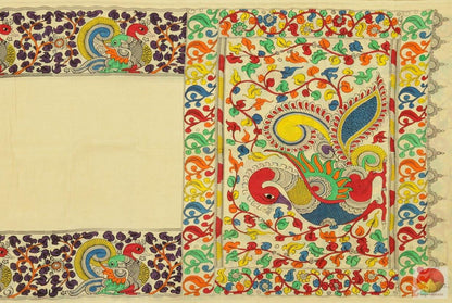 Handpainted Kalamkari Silk Saree - Organic Dyes - PKM 233 Archives - Kalamkari Silk - Panjavarnam