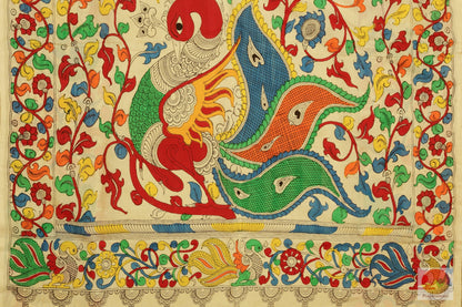 Handpainted Kalamkari Silk Saree - Organic Dyes - PKM 242 Archives - Kalamkari Silk - Panjavarnam