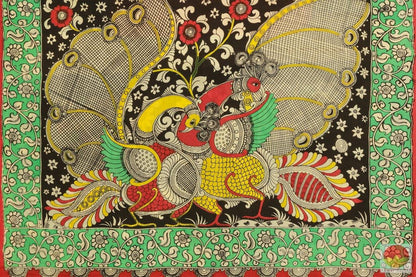 Handpainted Kalamkari Silk Saree - Organic Dyes - PKM 281 Archives - Kalamkari Silk - Panjavarnam