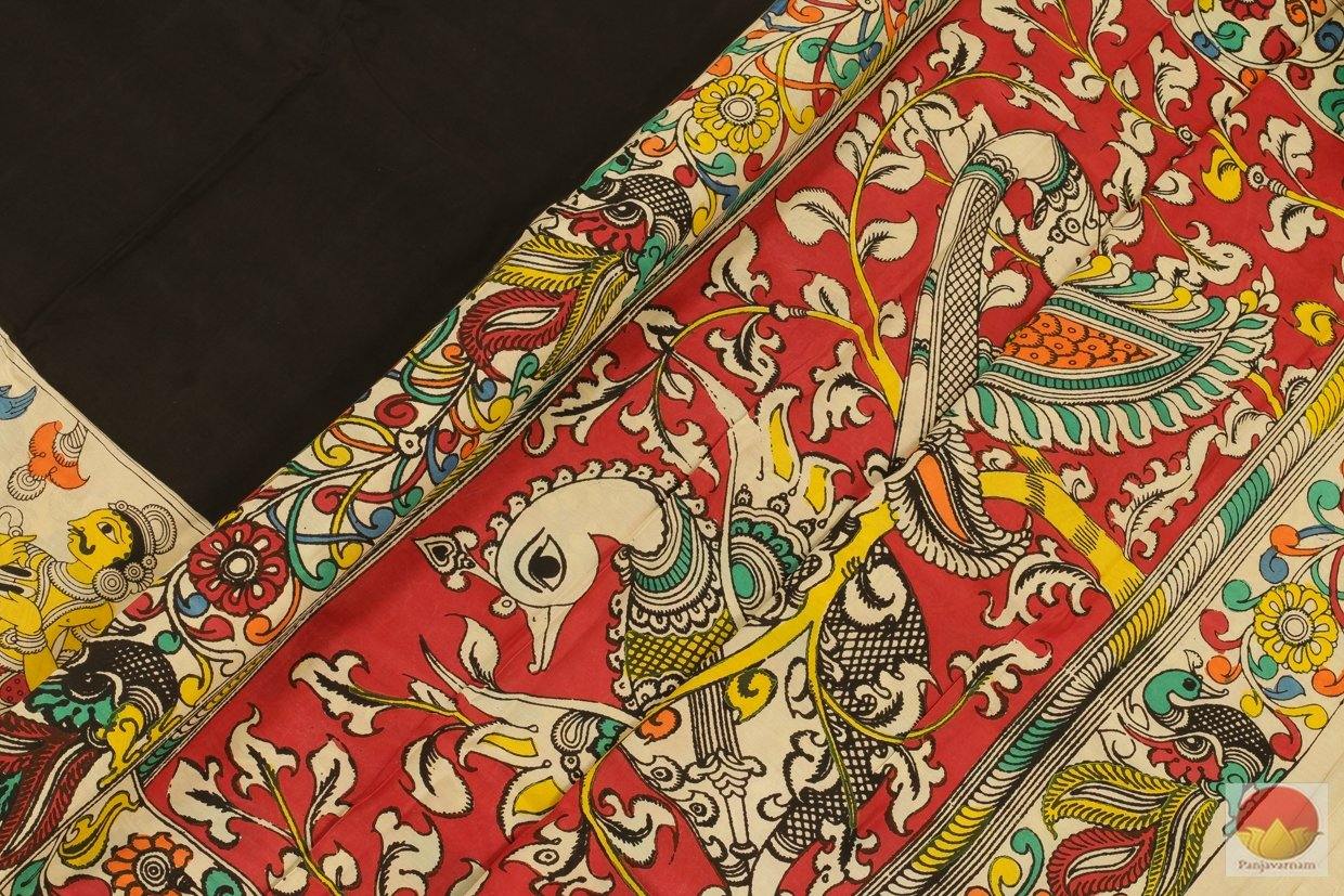 Handpainted Kalamkari Silk Saree - Organic Dyes - PKM 296 Archives - Kalamkari Silk - Panjavarnam