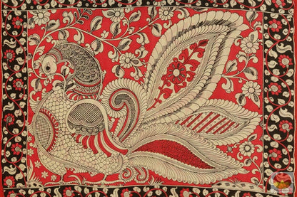 Handpainted Kalamkari Silk Saree - Organic Dyes -PKM 305 - Archives - Kalamkari Silk - Panjavarnam