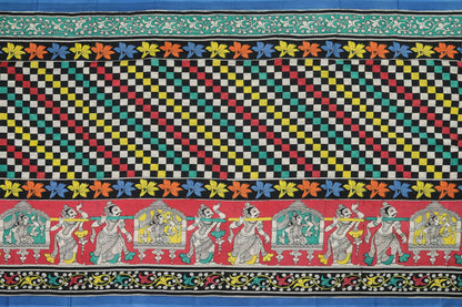 Handpainted Kalamkari Silk Saree - Organic Dyes - PKM 67 Archives - Kalamkari Silk - Panjavarnam
