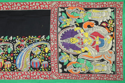Handpainted Kalamkari Silk Saree - Organic Dyes - PKM 68 Archives - Kalamkari Silk - Panjavarnam