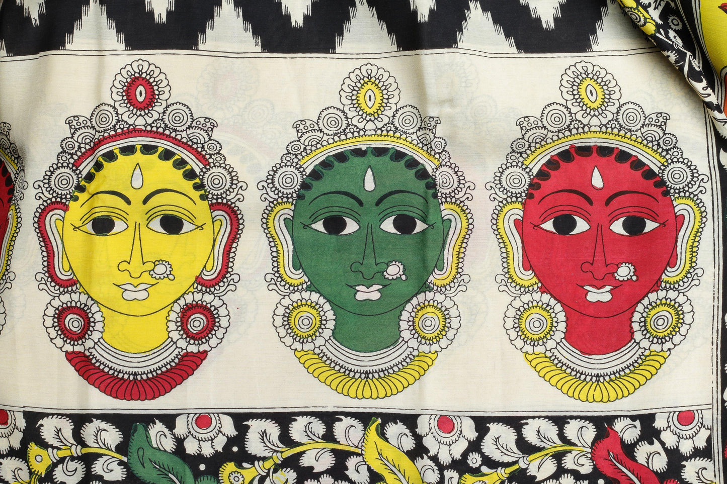 Handpainted Kalamkari Silk Saree - Organic Dyes - PKM 69 Archives - Kalamkari Silk - Panjavarnam