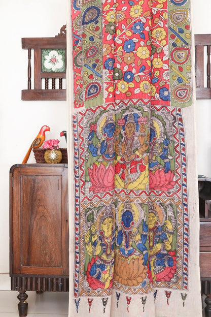 Handpainted Kalamkari Silk Saree - PKJ 108 - Kalamkari Silk - Panjavarnam PKJ 108