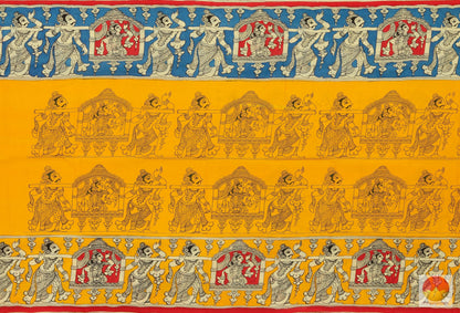 Handpainted Kalamkari Silk Saree - Vegetable Dyes - PKM 203 Archives - Kalamkari Silk - Panjavarnam
