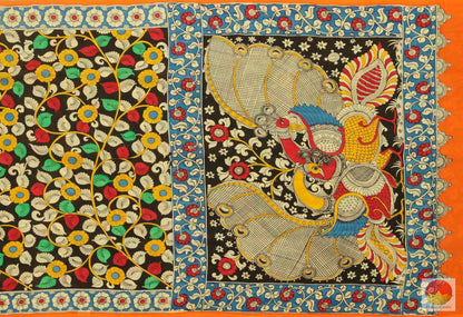 Handpainted Kalamkari Silk Saree - Vegetable Dyes - PKM 210 Archives - Kalamkari Silk - Panjavarnam