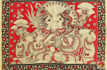 Handpainted Kalamkari Silk Saree - Vegetable Dyes - PKM 211 Archives - Kalamkari Silk - Panjavarnam