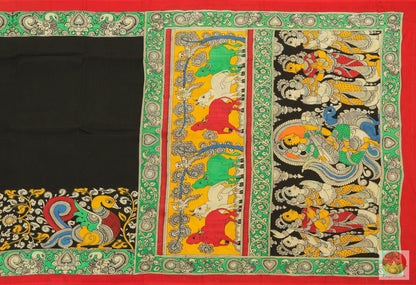 Handpainted Kalamkari Silk Saree - Vegetable Dyes - PKM 221 Archives - Kalamkari Silk - Panjavarnam